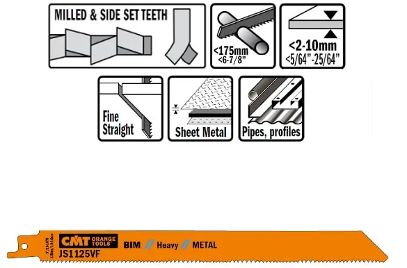 Säbelsägeblatt 225mm BIM Heavy