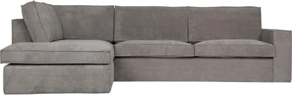 Thomas, Ecksofa links, grau, H92x283x197 cm
