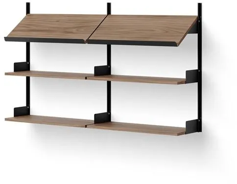 New Works Office Regal 900 Walnuss & Schwarz