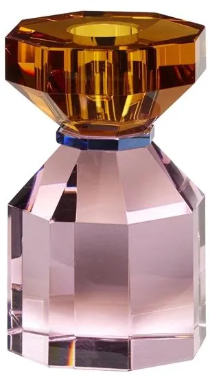 Hübsch Gem Kerzenhalter Orange/Rosa