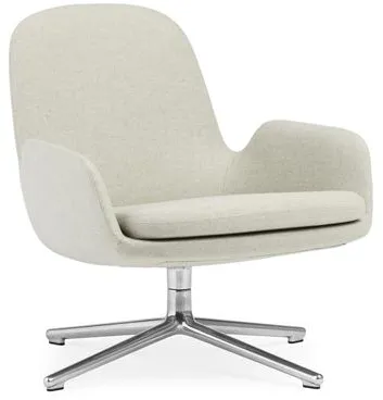 Normann Copenhagen Era Niedriger Sessel mit Drehfunktion Aluminium/Main Line Flax MLF20