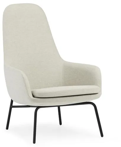 Normann Copenhagen Era Hoher Sessel Schwarzer Stahl/Main Line Flax MLF20