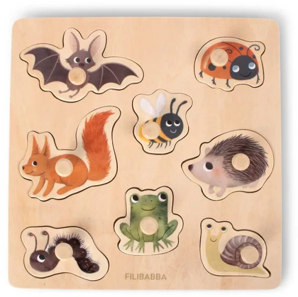 Silhouette-Holzpuzzle - Waldtiere