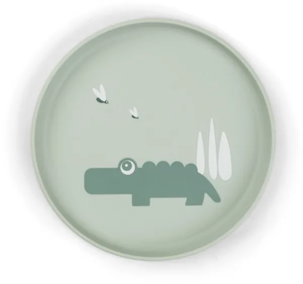 Foodie Teller Croco Grün