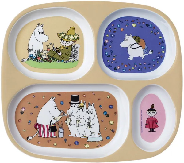 Mumi 4-geteilte Teller