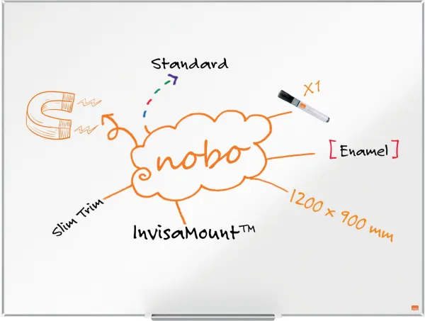 Nobo Impression Pro emailliertes Whiteboard 120x90cm weiß